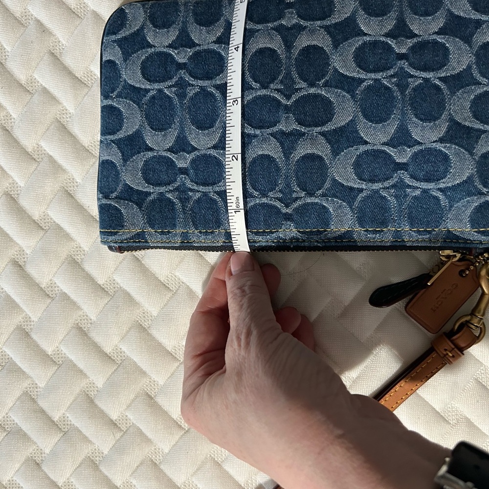 Coach Denim Signature Wristlet - Picture 4 of 4